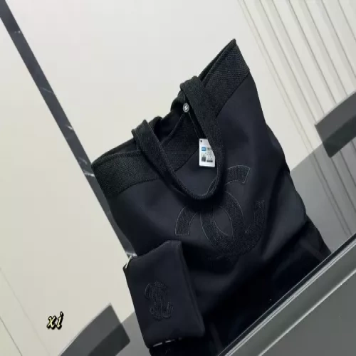 샤넬 탈부착 파우치 비치 쇼퍼백