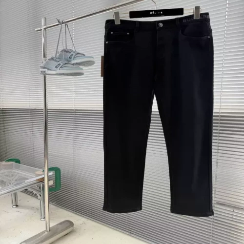버버리 스트레이트 핏 원색 남녀공용 데님 팬츠