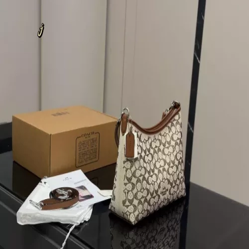 코치 로렐 투핸들 캔버스 숄더백