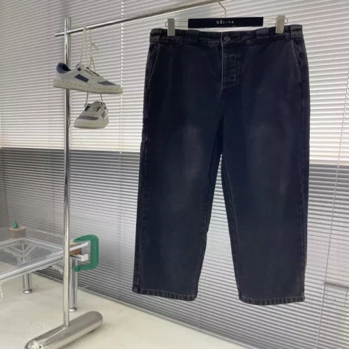 프라다 워싱 그라데이션 데님 남녀공용 데님 팬츠