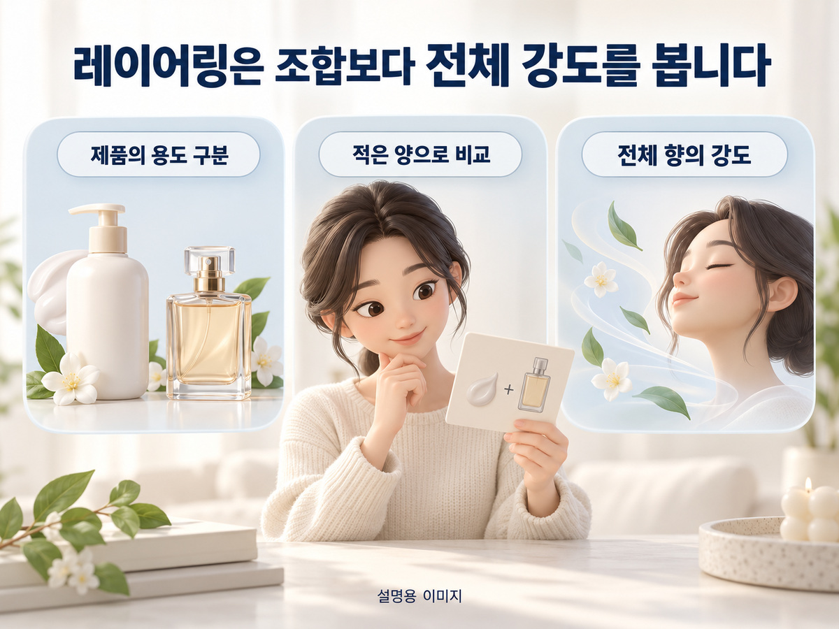 레이어링은 조합보다 전체 강도를 봅니다의 핵심 내용을 보여주는 설명용 이미지
