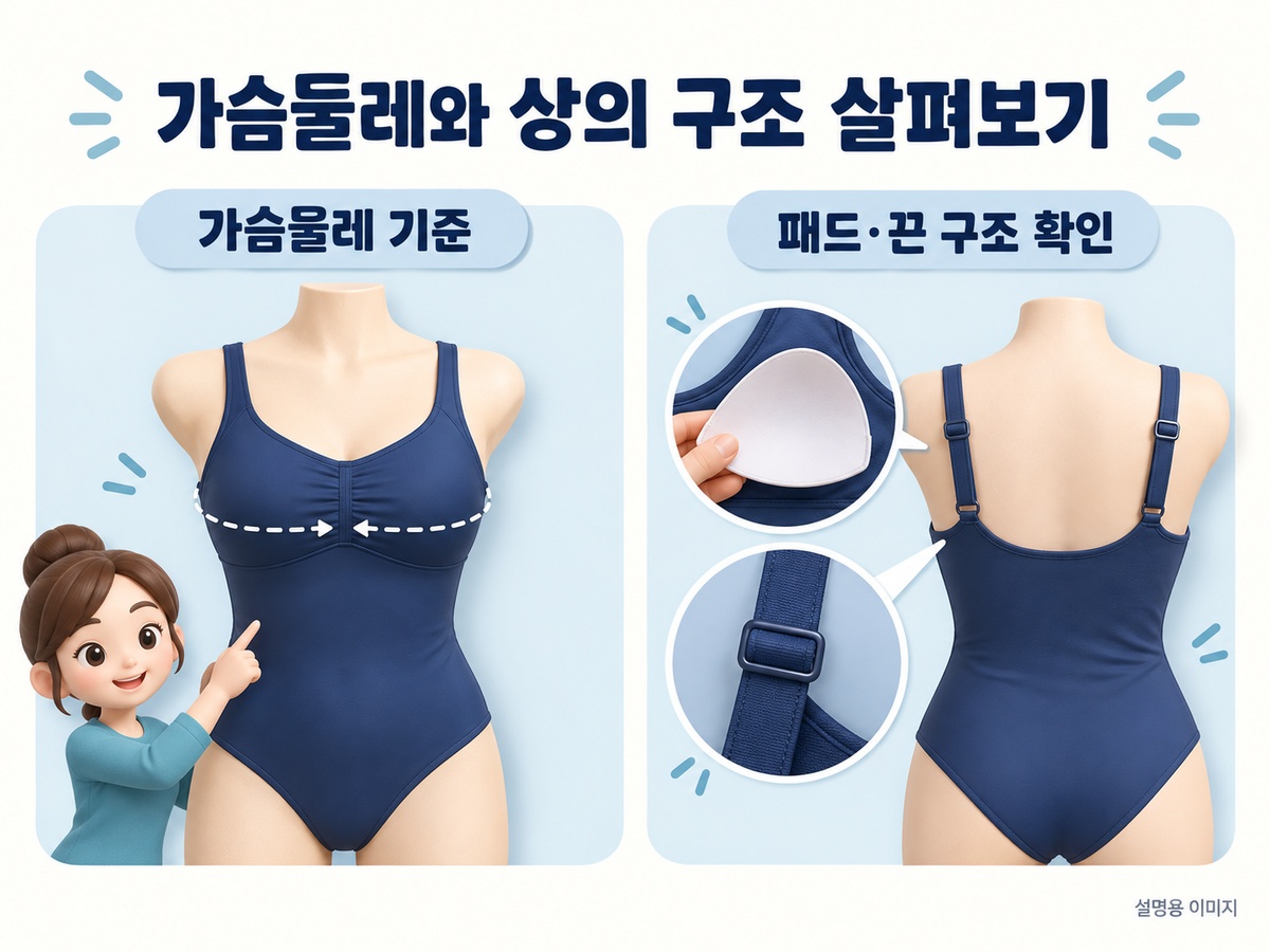 가슴둘레와 상의 구조 살펴보기 설명용 이미지