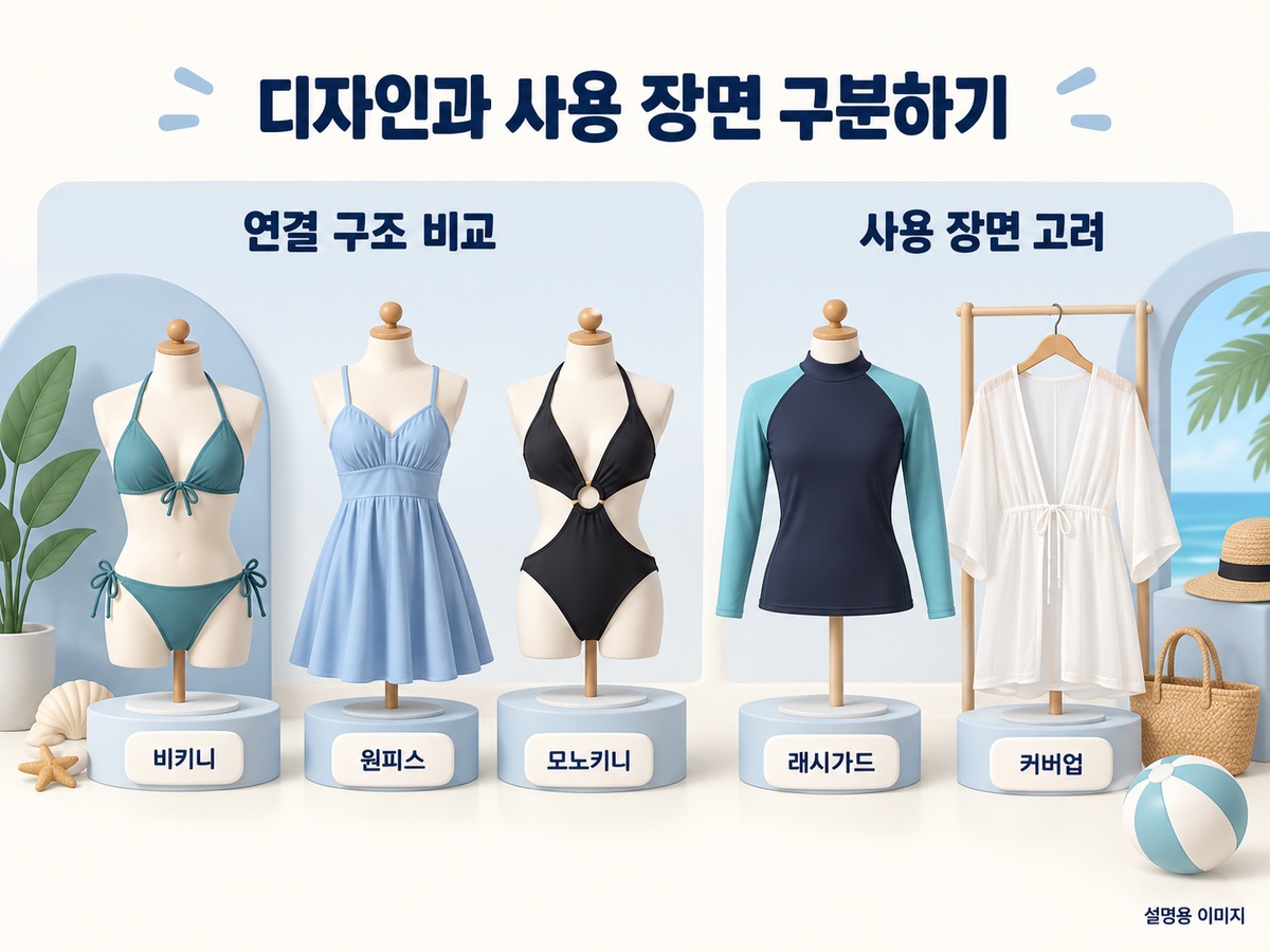 디자인과 사용 장면 구분하기 설명용 이미지