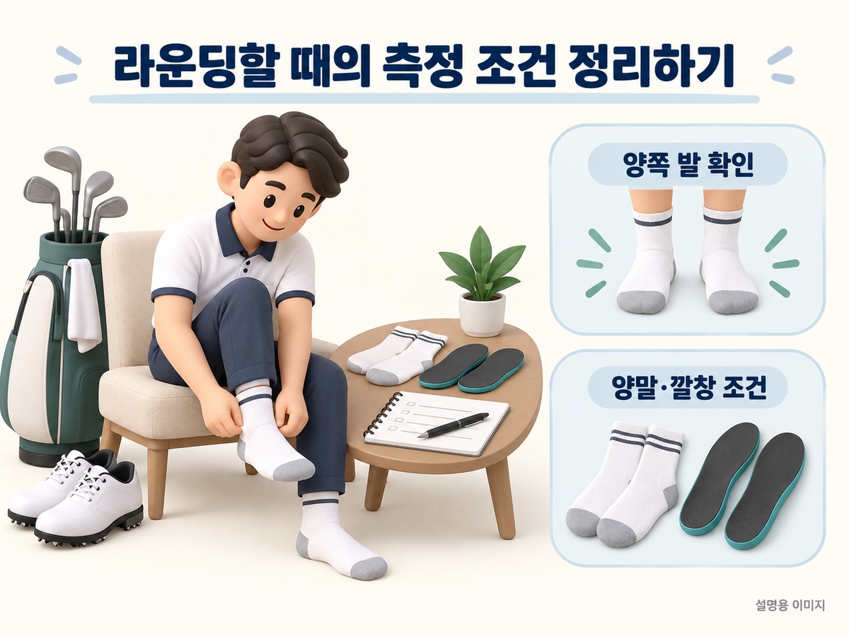 라운딩할 때의 측정 조건 정리하기 설명용 이미지