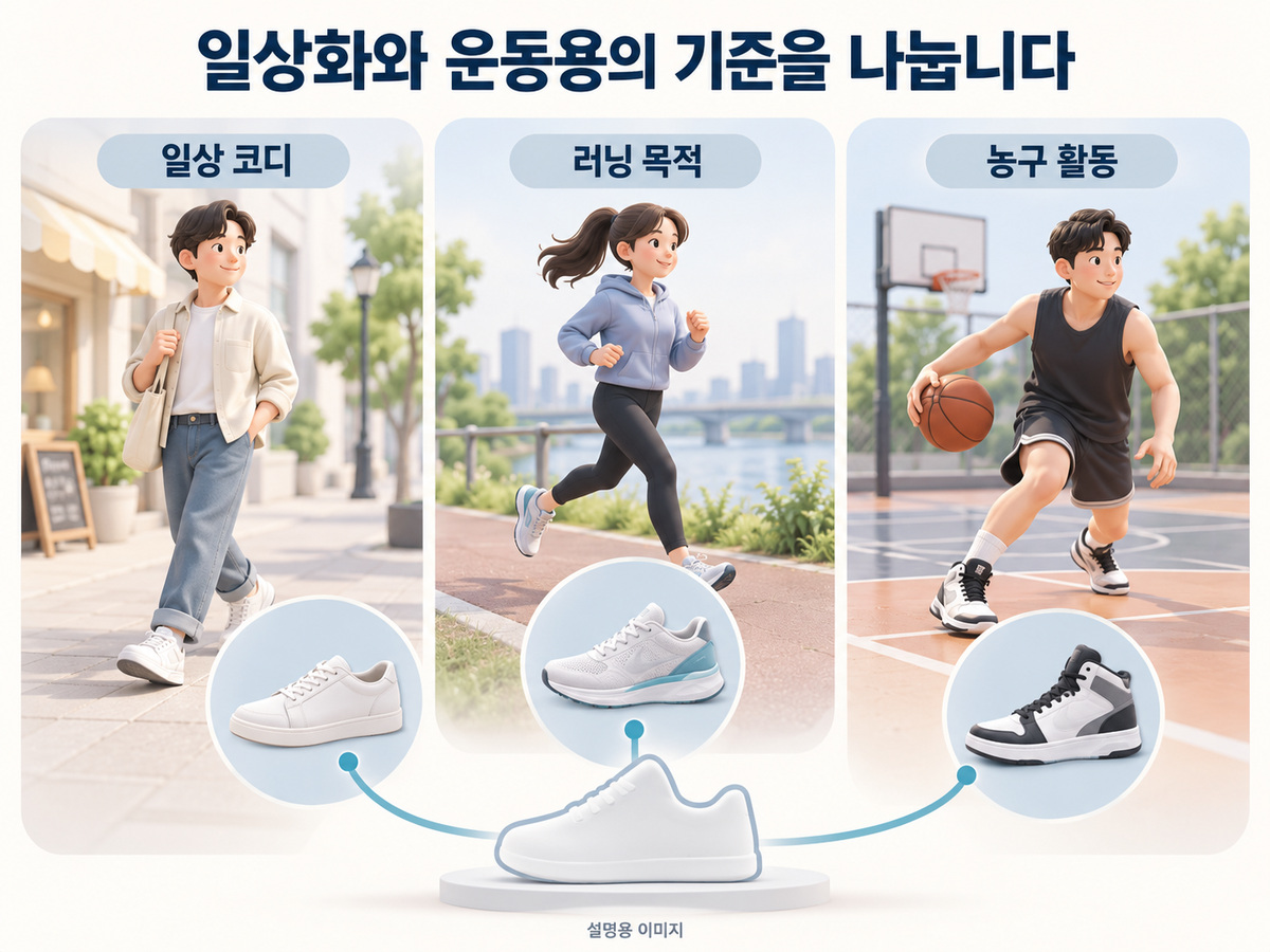 일상화와 운동용의 기준을 나눕니다의 핵심 내용을 보여주는 설명용 이미지