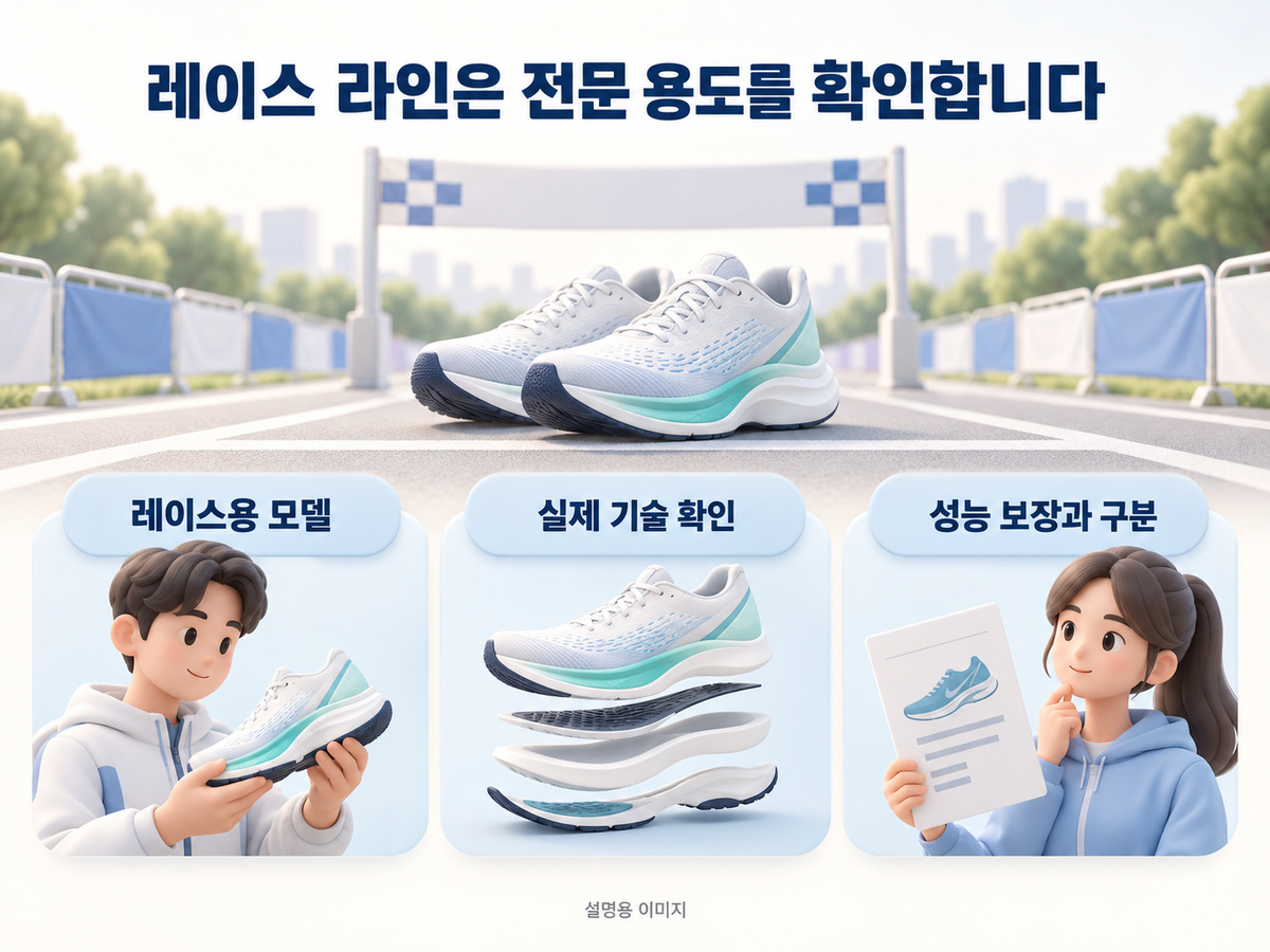 레이스 라인은 전문 용도를 확인합니다의 핵심 내용을 보여주는 설명용 이미지
