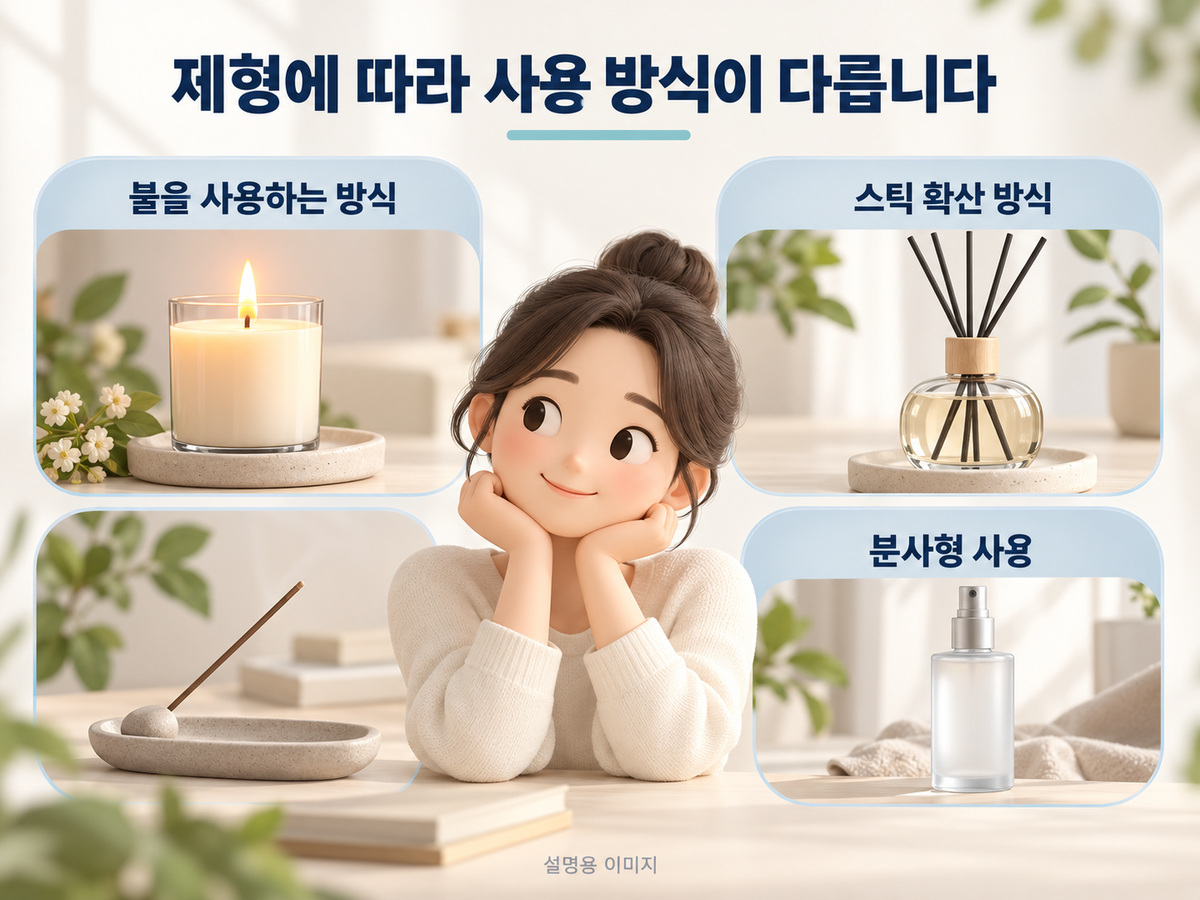 제형에 따라 사용 방식이 다릅니다의 핵심 내용을 보여주는 설명용 이미지