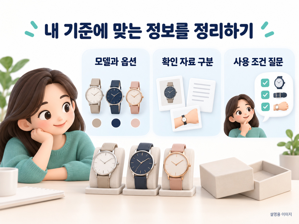 내 기준에 맞는 정보를 정리하기의 확인 기준을 설명하는 이미지
