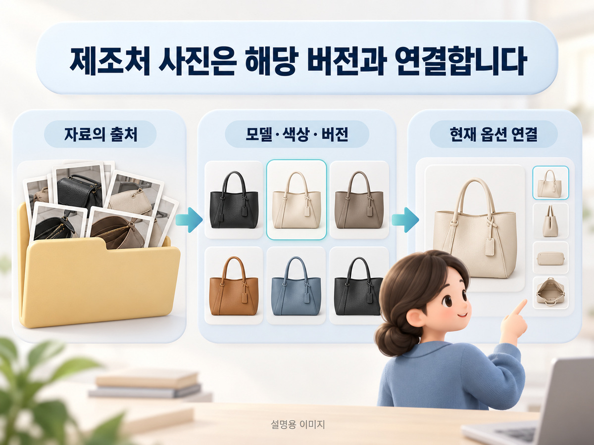 제조처 사진은 해당 버전과 연결합니다의 핵심 내용을 보여주는 설명용 이미지