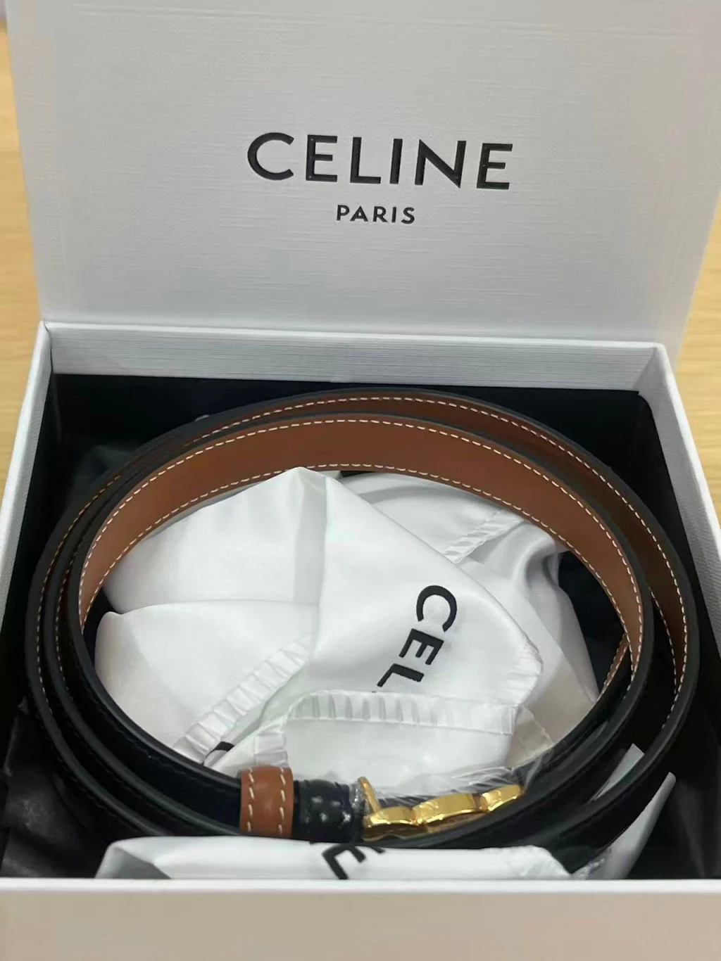 셀린느 트리옹프 버클 18mm 양면 가죽 벨트 출고 전 검수사진 2