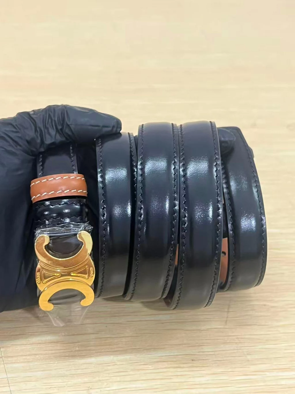 셀린느 트리옹프 버클 18mm 양면 가죽 벨트 출고 전 검수사진 3