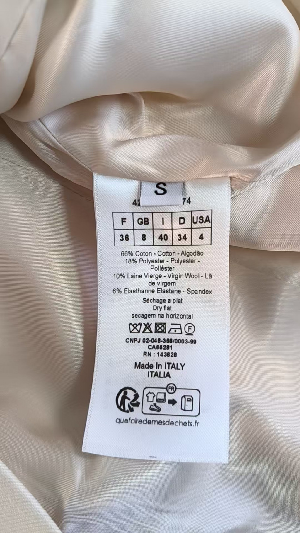 디올 슬림핏 원버튼 테일러드 정장 재킷 출고 전 검수사진 3