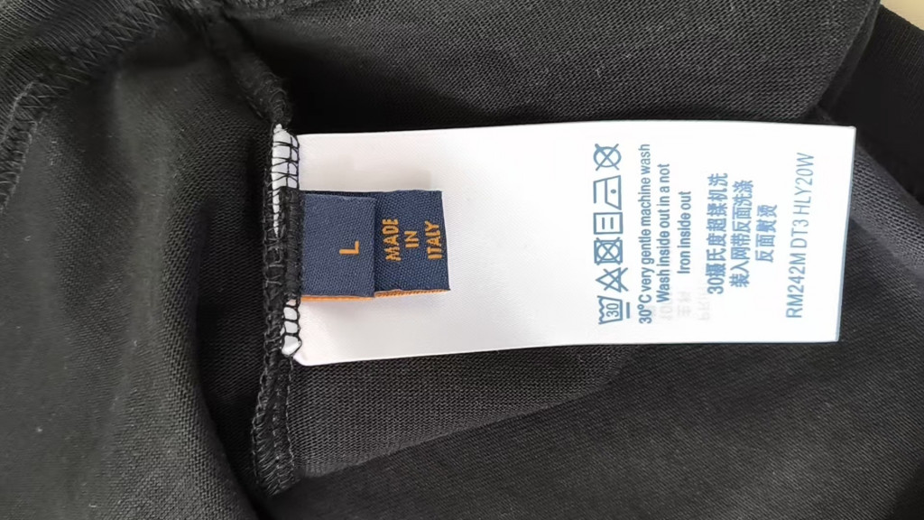 루이비통 자수 로고 프린트 반소매 티셔츠 출고 전 검수사진 7