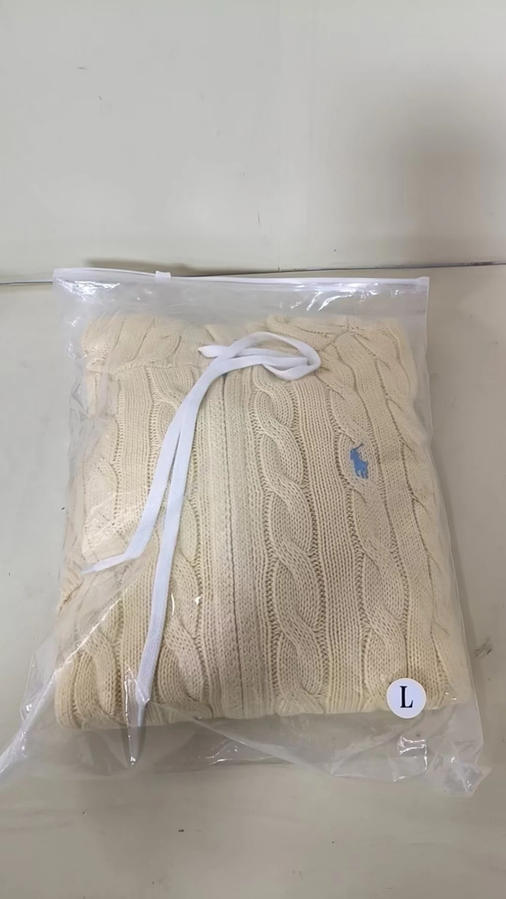 랄프로렌 클래식 케이블 후드 니트 집업 출고 전 검수사진 3