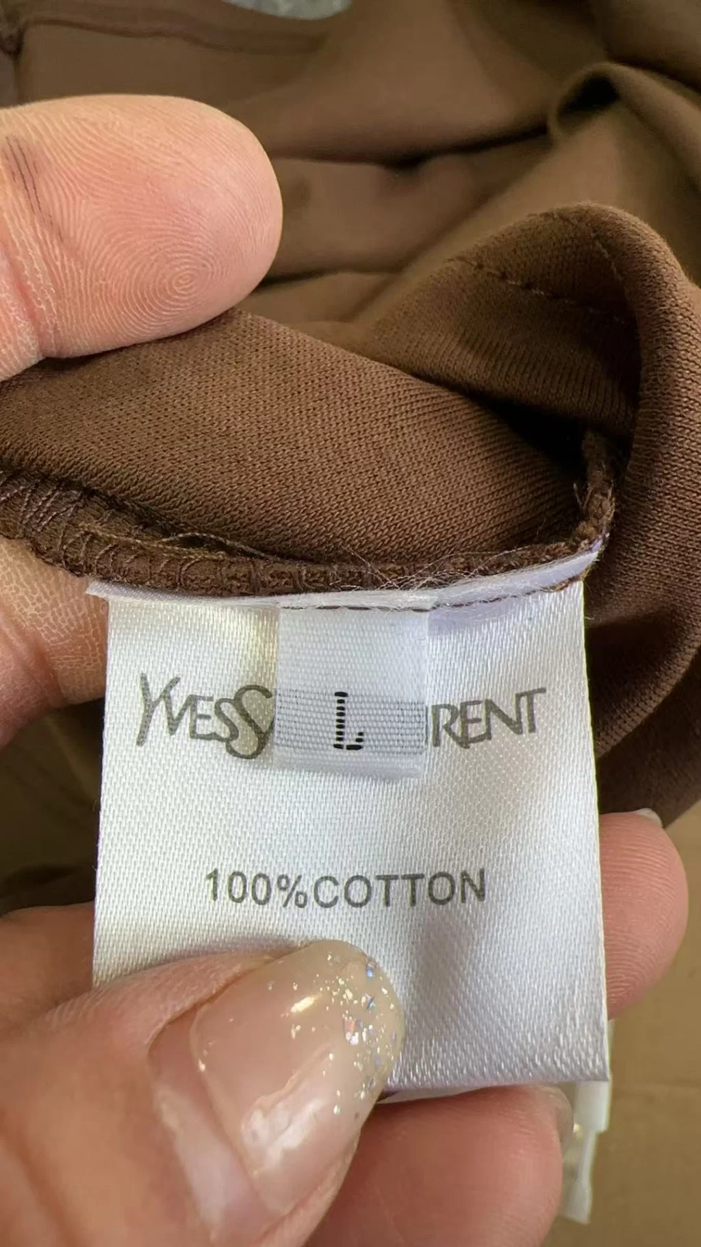 생로랑 뱀 로고 금속 장식 코튼 반팔 티셔츠 출고 전 검수사진 7