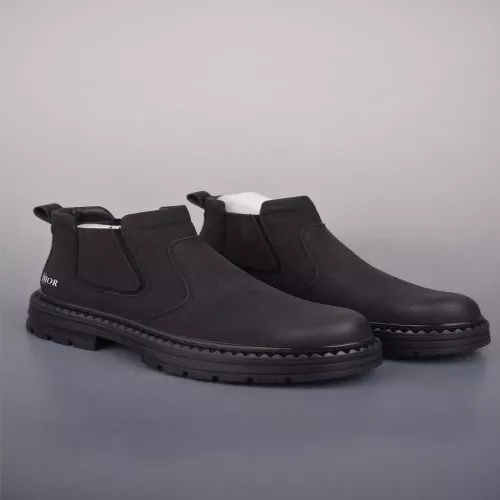 디올 DIOR 로고 패치 첼시 앵클 부츠