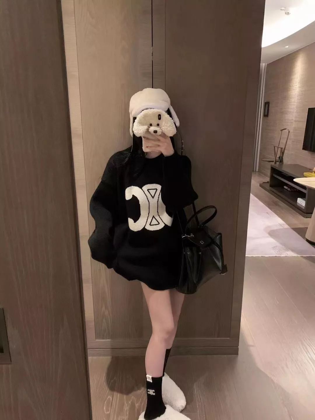 셀린느 가슴 빅 로고 풀오버 니트 상세 이미지 13