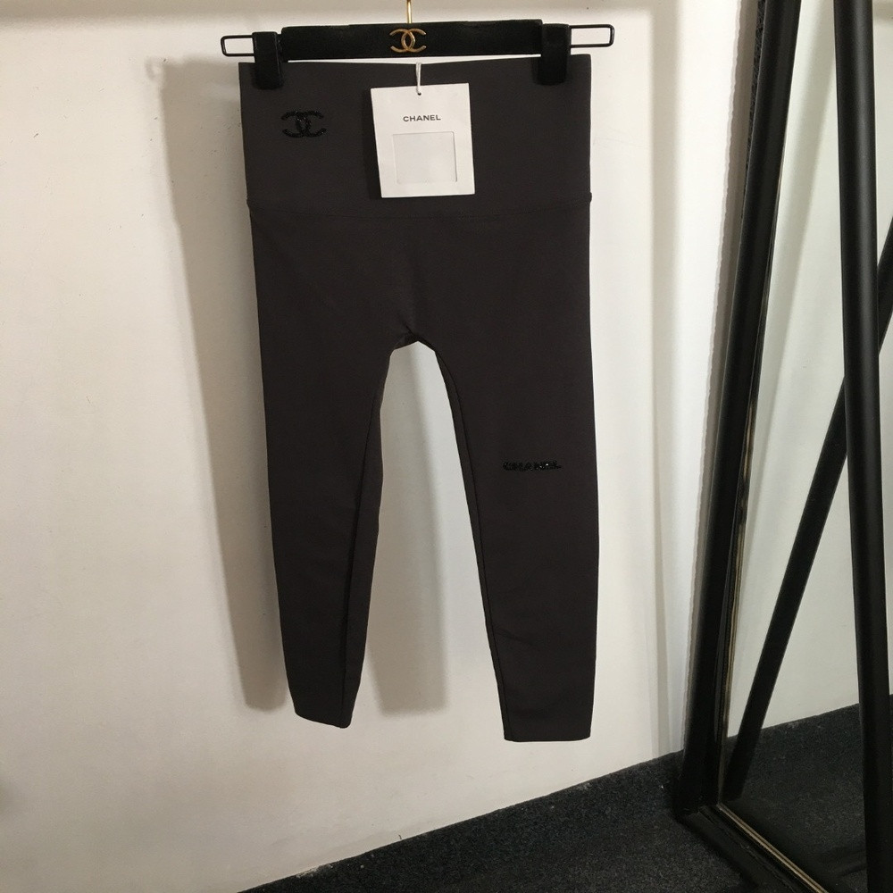 샤넬 로고 큐빅 포인트 기모 레깅스