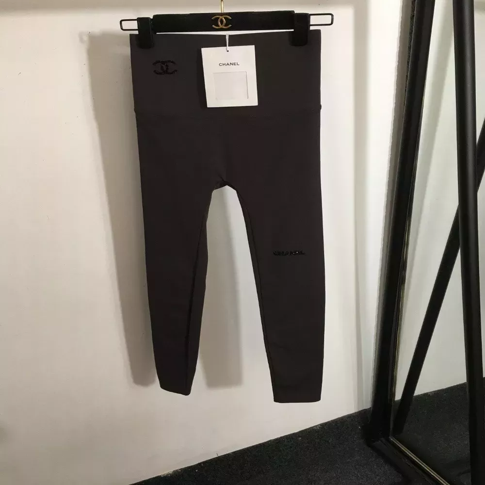 샤넬 로고 큐빅 포인트 기모 레깅스