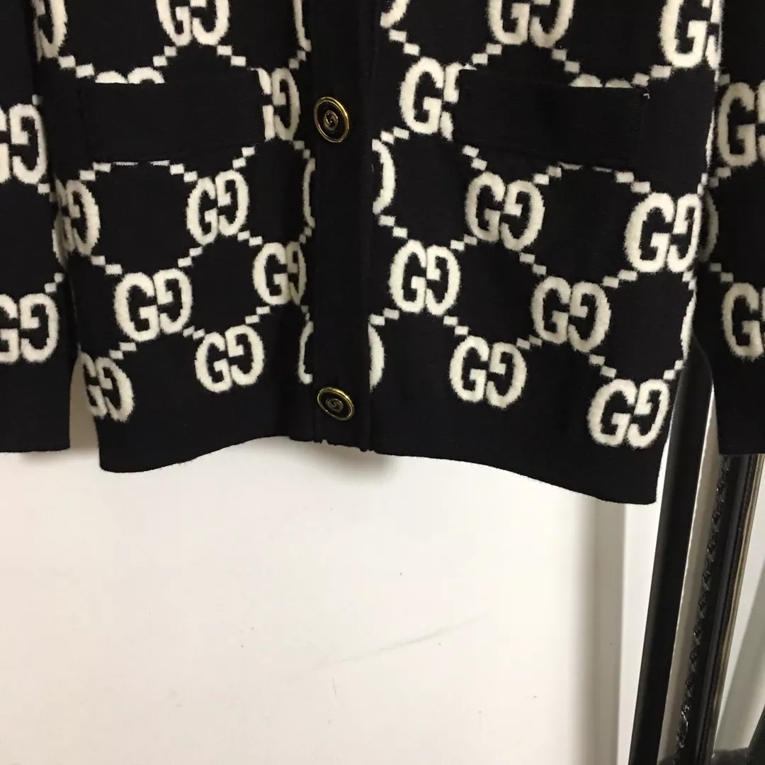 구찌 더블 G 자카드 단추 니트 가디건 상세 이미지 3