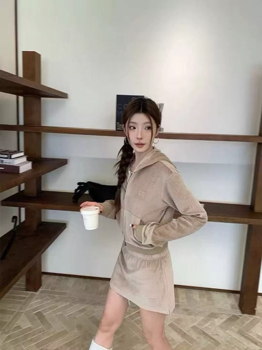 알렉산더왕 올오버 핫픽스 벨벳 드로스트링 밴딩 미니 스커트 상세 이미지 14