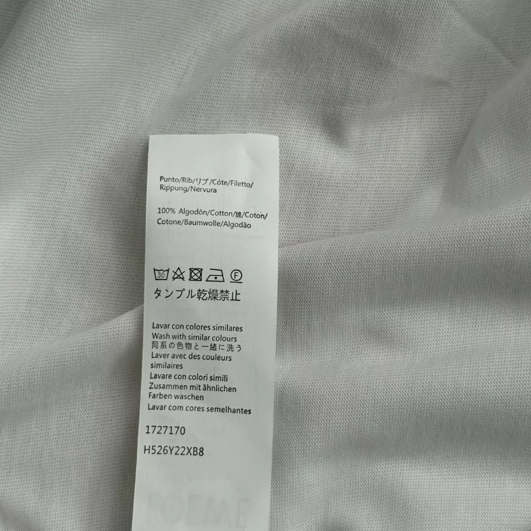 로에베 카툰 고양이 자수 포켓 코튼 반소매 티셔츠 상세 이미지 9