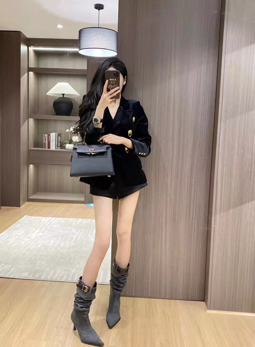 샤넬 벨벳 라이온 헤드 더블 버튼 재킷 상세 이미지 15