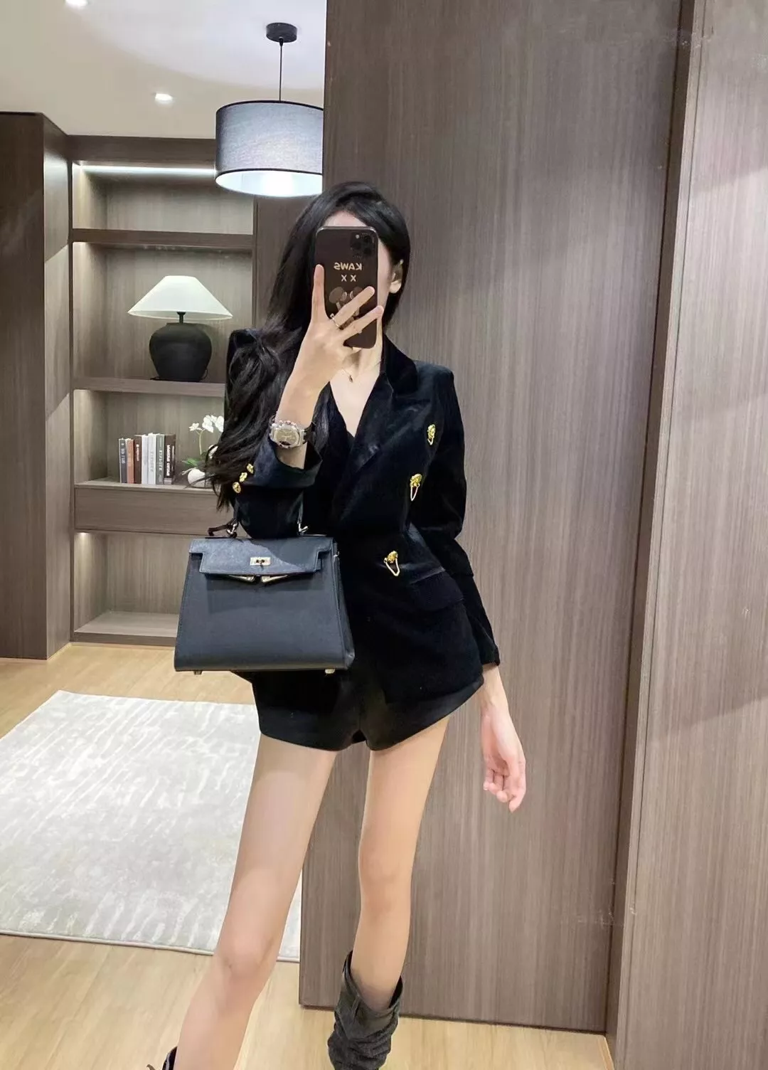 샤넬 벨벳 라이온 헤드 더블 버튼 재킷 상세 이미지 13
