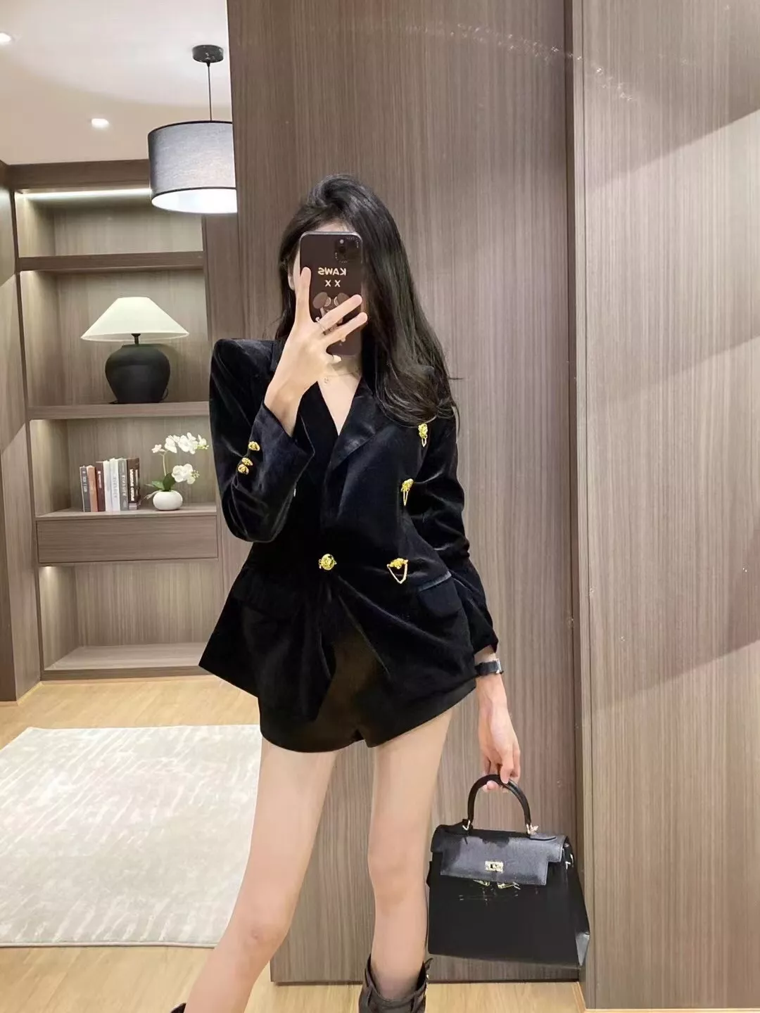 샤넬 벨벳 라이온 헤드 더블 버튼 재킷 상세 이미지 16