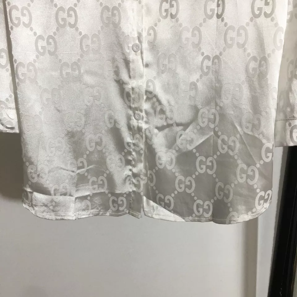 구찌 더블 G 올오버 자카드 카라 셔츠 상세 이미지 3