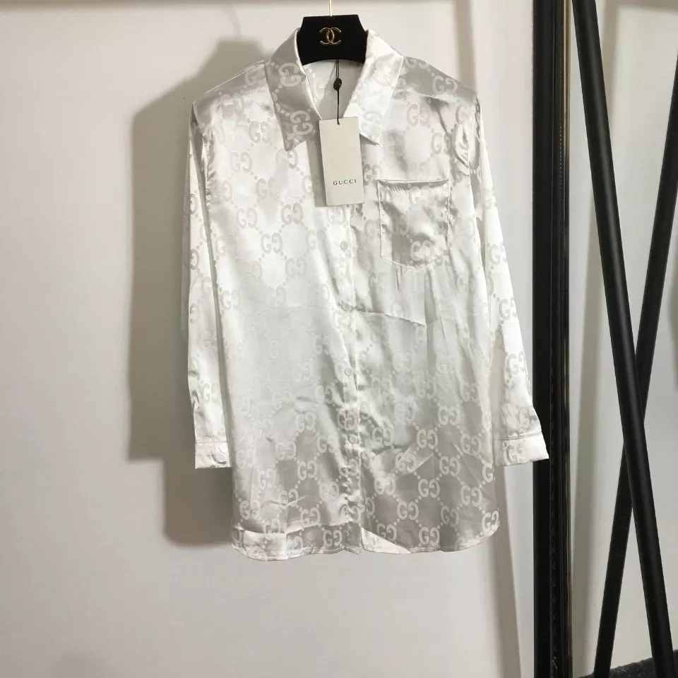 구찌 더블 G 올오버 자카드 카라 셔츠 상세 이미지 1