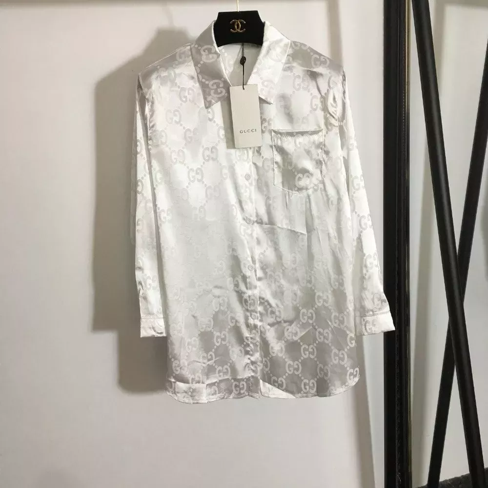 구찌 더블 G 올오버 자카드 카라 셔츠