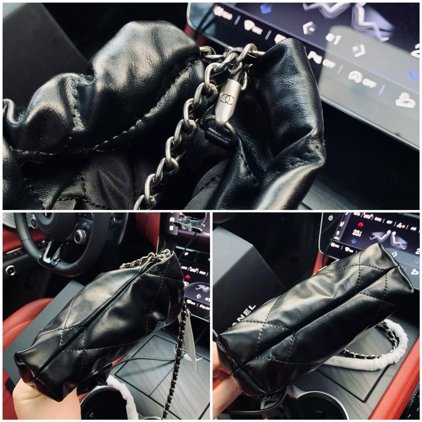 샤넬 블랙 실버 미니 퀼팅 체인백 상세 이미지 9