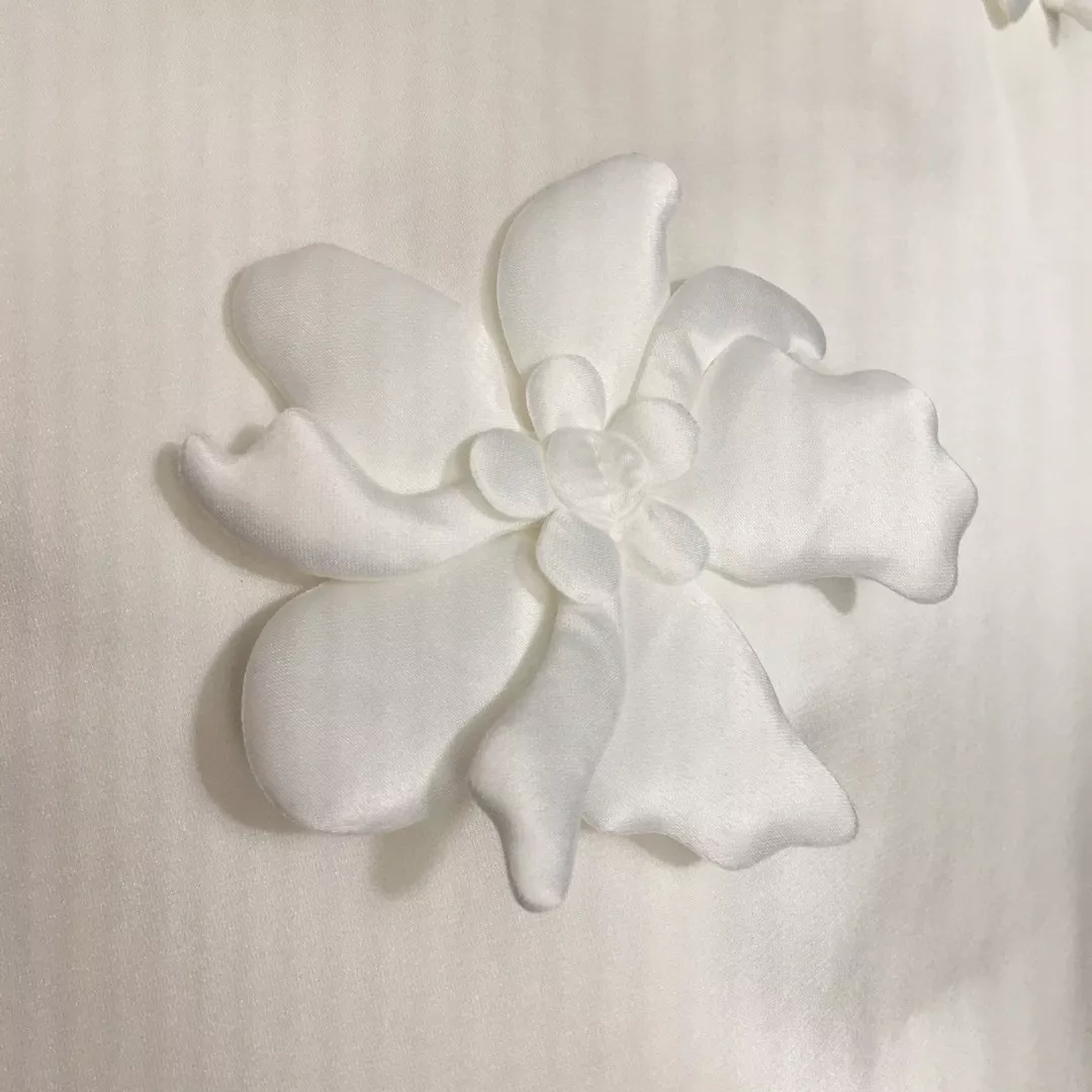 발렌티노 플라워 장식 뷔스티에 크롭탑과 A라인 스커트 세트 상세 이미지 5