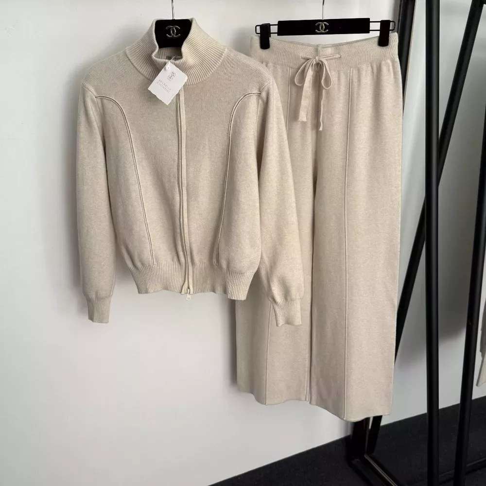 브루넬로쿠치넬리 BC 니트 집업 가디건 팬츠 세트