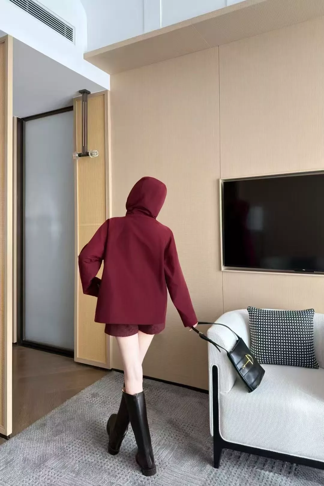 구찌 입체 로고 레터링 후드 윈드브레이커 재킷 상세 이미지 20