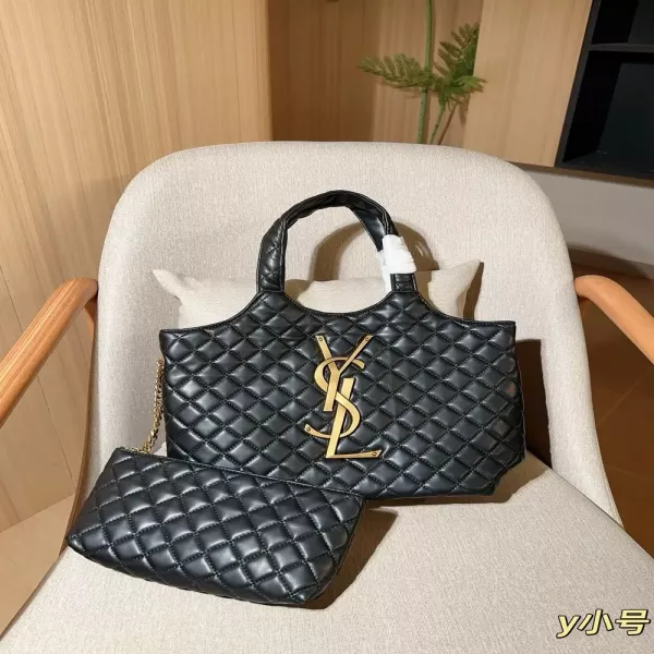 입생로랑 가비 퀼팅 쇼핑백 케어 토트백