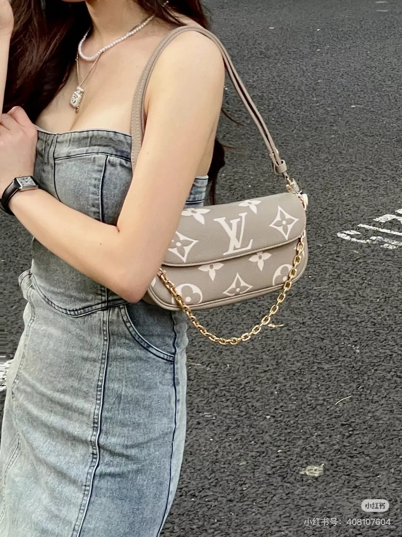 루이비통 아이비 엠보싱 모노그램 마작 숄더백 상세 이미지 10
