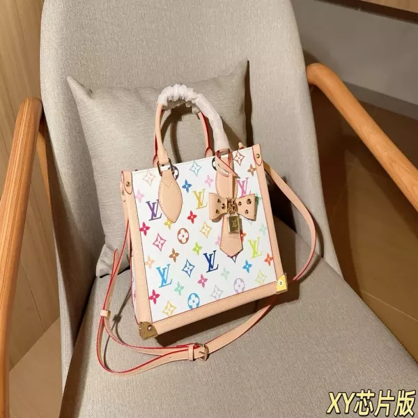 루이비통 25SS 온더고 토트 무라카미 스타일 멀티컬러 화이트