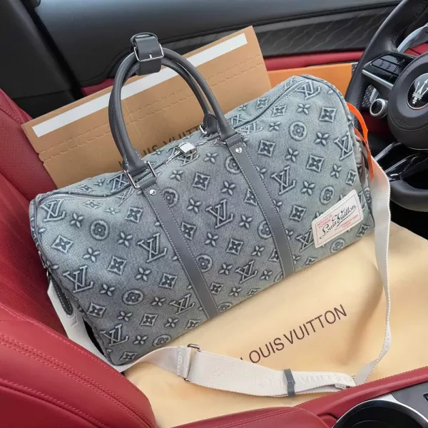 루이비통 모노그램 데님 Keepall 50 여행 보스턴 가방
