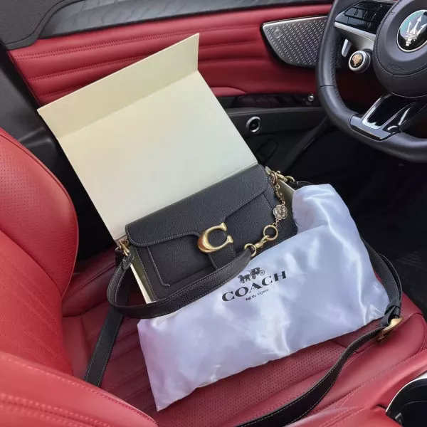코치 탭비 26 플랩 C 버클 체인 스트랩 가방