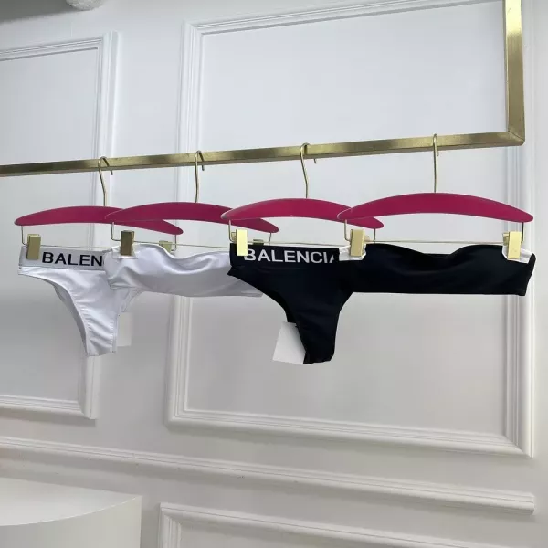 발렌시아가 로고 밴드 스트랩리스 비키니 세트