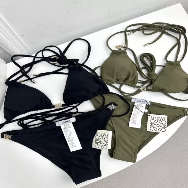 로에베 파울라 휴양 컬렉션 스트랩 비키니 세트