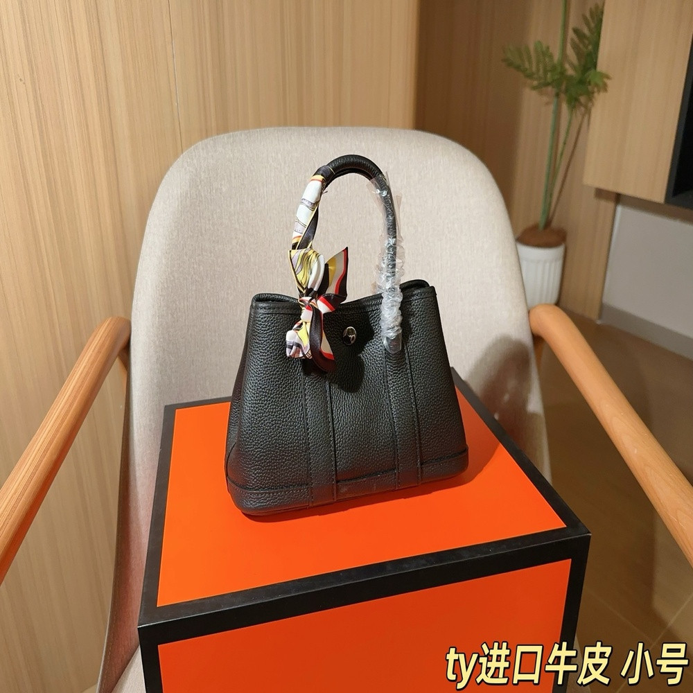 에르메스 가든파티 가죽 핸드백 25