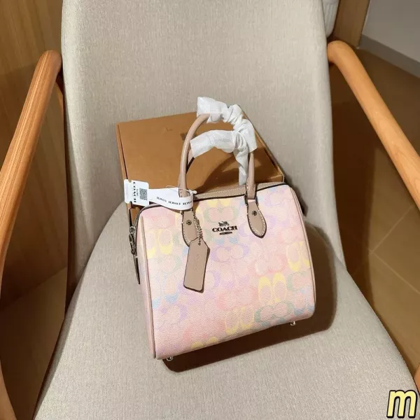 코치 시그니처 패턴 보스턴 필로우 백