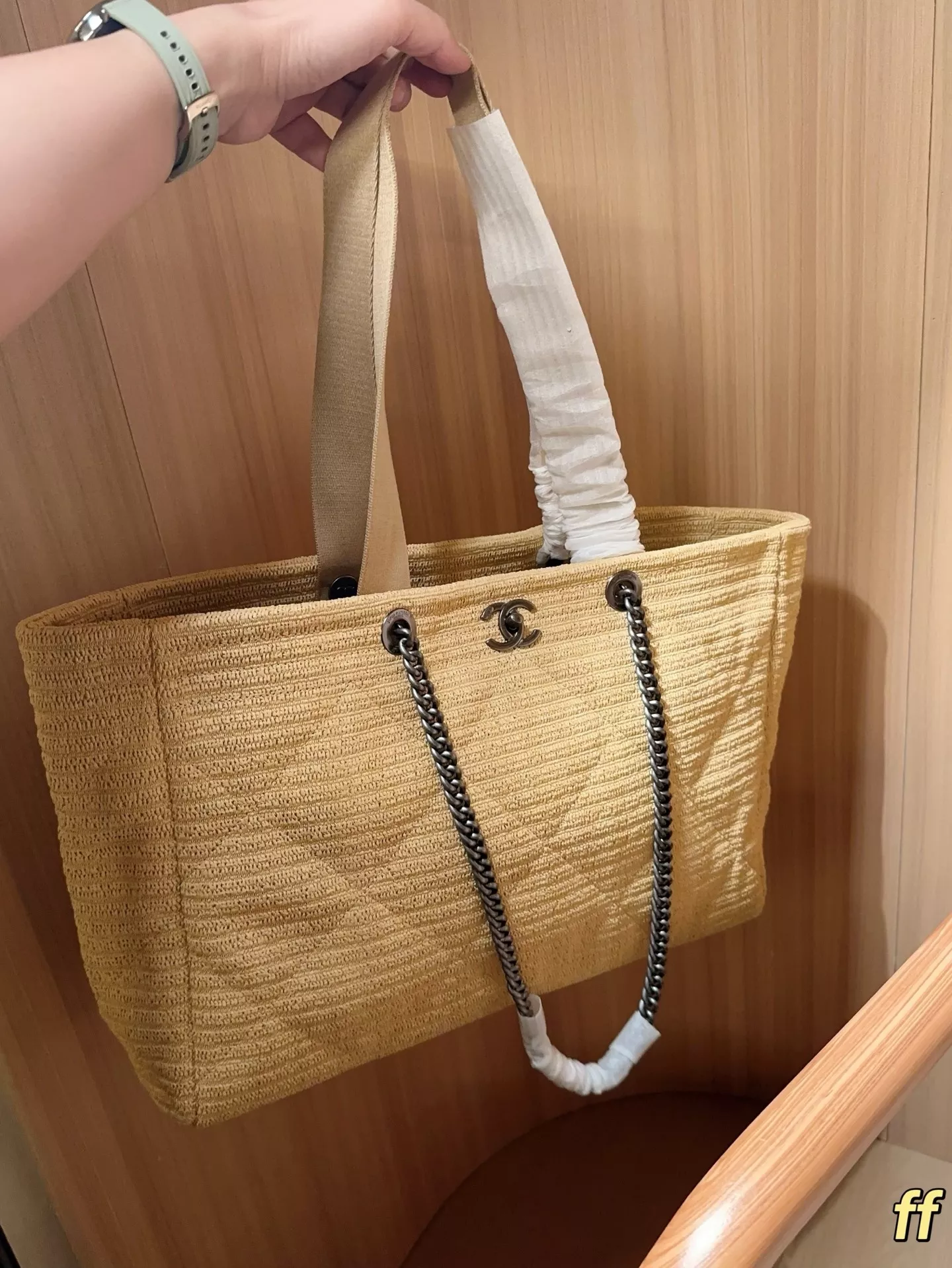 샤넬 라탄 스트로 체인 쇼퍼백 상세 이미지 3