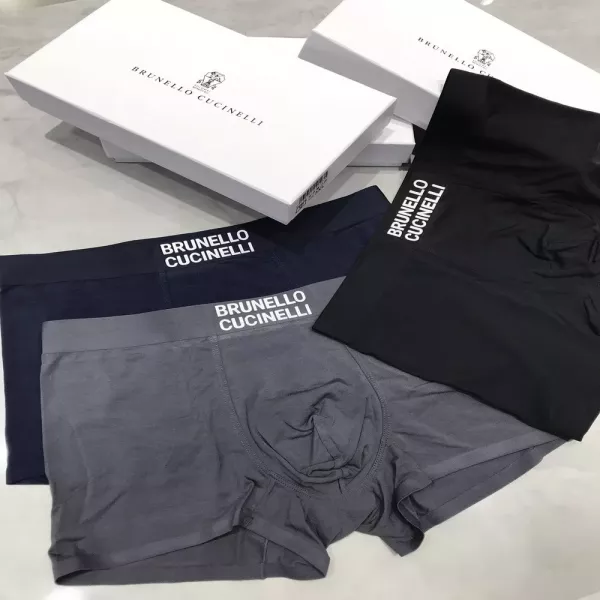 브루넬로쿠치넬리 로고 밴딩 모달 드로즈 3매 세트