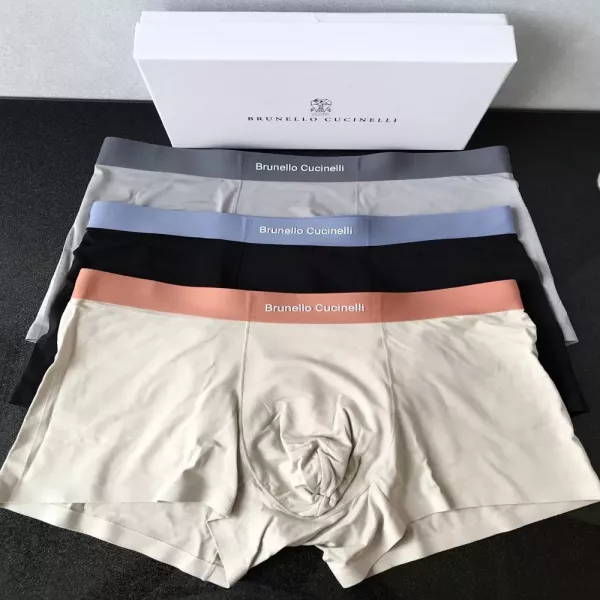 브루넬로쿠치넬리 로고 밴딩 무봉제 모달 혼방 드로즈 3매 세트