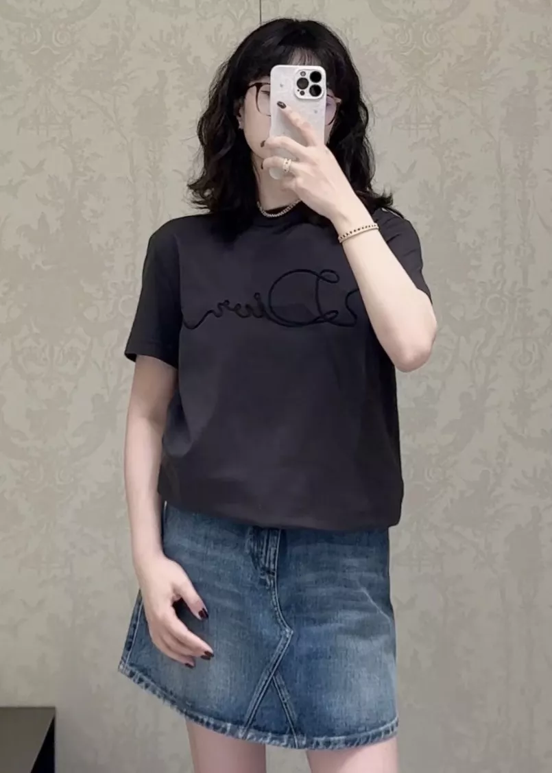 디올 자수 로고 코튼 레귤러핏 티셔츠 상세 이미지 21