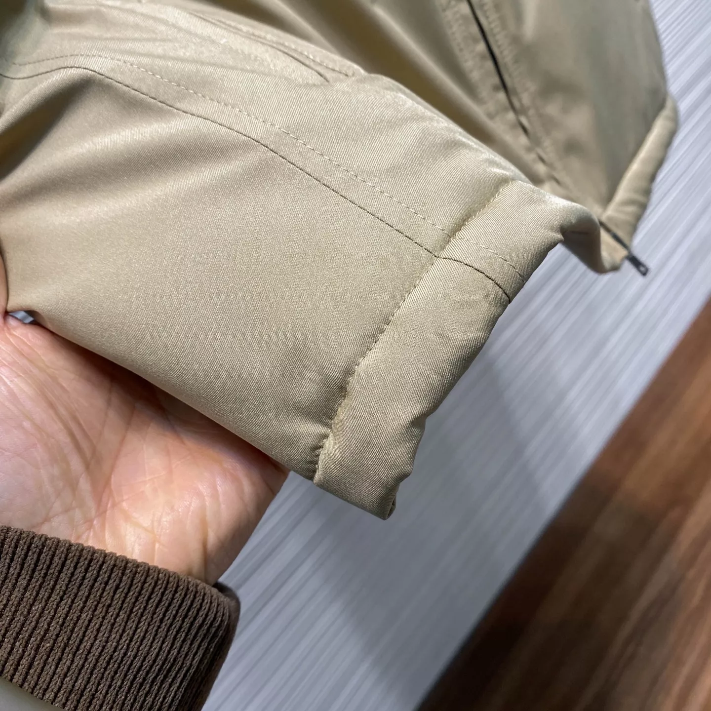 폴로 고밀도 나일론 스탠드카라 집업 퀼팅 패딩 베스트 상세 이미지 5